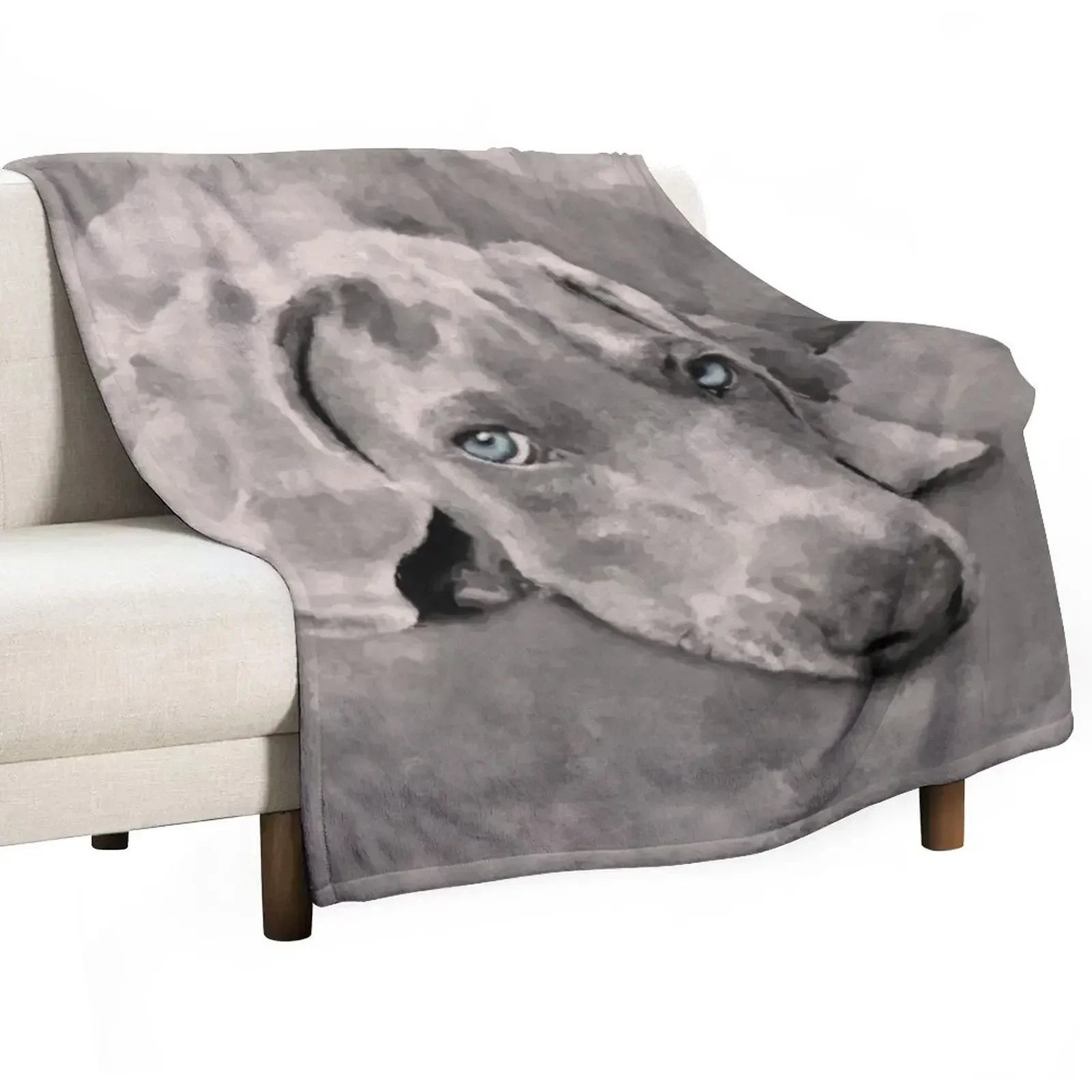 Weimaraner Dog Mixed Media Throw Blanket Thin Luxury Throw Soft Big bed plaid Blankets