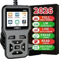 Escáner de diagnóstico Obd2 con funciones de lectura y eliminación de códigos de error, verificación de la preparación I/M, información del vehículo y prueba de voltaje - Diseño compacto y duradero, compatible con todos los coches, camiones y SUVs Obdii/Eobd fabricados después de 1996 - No requiere batería externa, flujo de datos instantáneo, adecuado para mecánicos, entusiastas del bricolaje y técnicos profesionales de reparación automotriz.