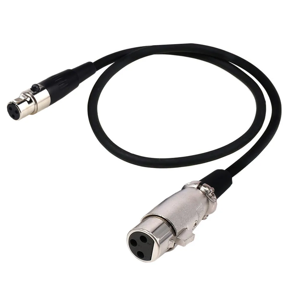 Mini XLR 3pin Male To XLR 3pin Female Audio Cable Aluminum Foil Shielded Copper Wire Audio Line Cable For Microphone Cameras