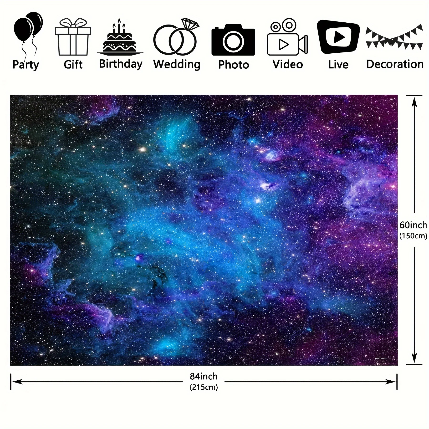 Outer space stars galaxy polyester photographic background, cosmic planets Milky Way party photo background tapestry