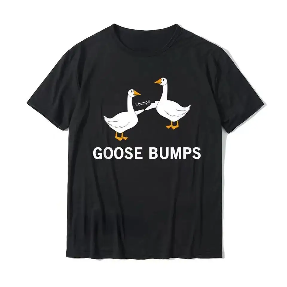 Kawaii TShirt Funny Goosebumps Silly Goose T Women Men Casual Commuter Tops Oversized Tee Camisetas Custom 80078