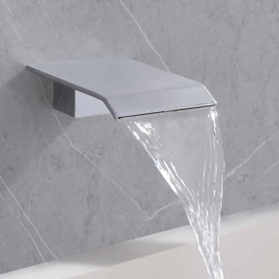 

Настенный смеситель для ванной комнаты с высоким изливом, водопадным эффектом, высокой пропускной способностью, распылитель для наполнения ванны, распылитель для раковины, излив для ванны