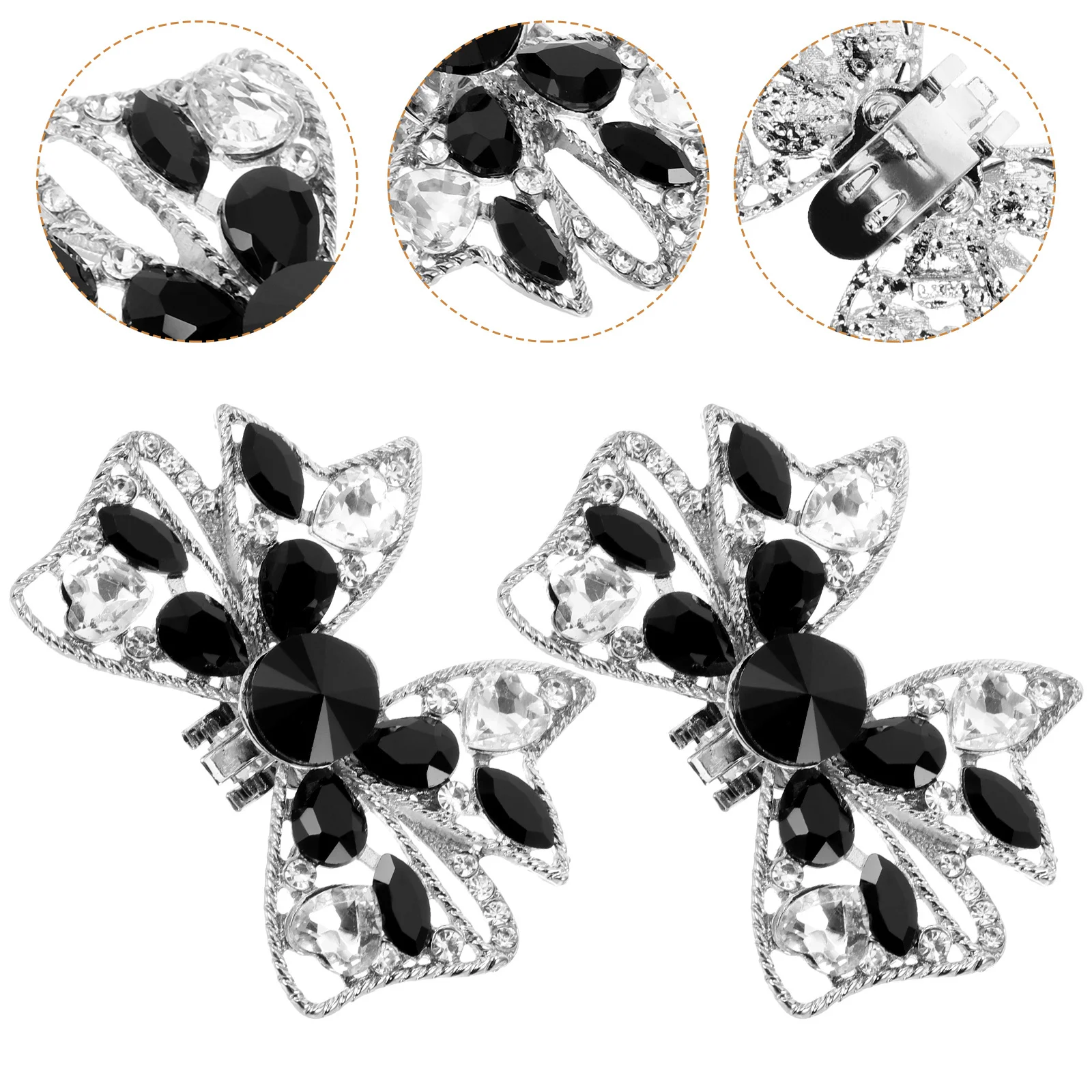 

1Pair Elegant Bow Shoe Clips Rhinestone Embellishments for Women Weddings Anniversaries Party Shoes Shoe Clips