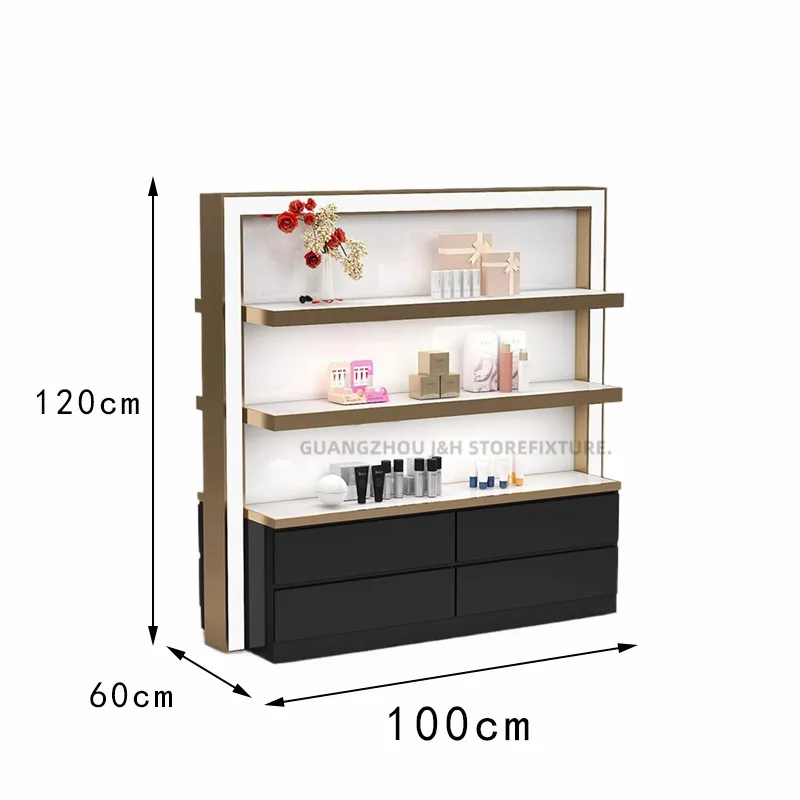 Многофункциональный PU краска на заказ, деревянный магазин, косметический остров, украшения, витрина, полки для салона красоты