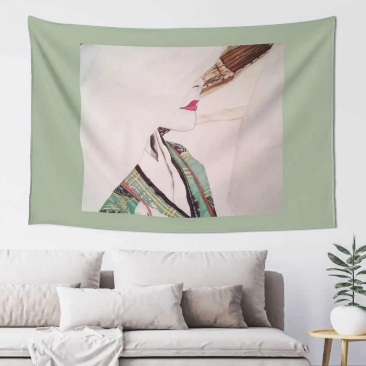 

Geisha Tapestry Wallpaper Cute Room Decor Wall Art Tapestry
