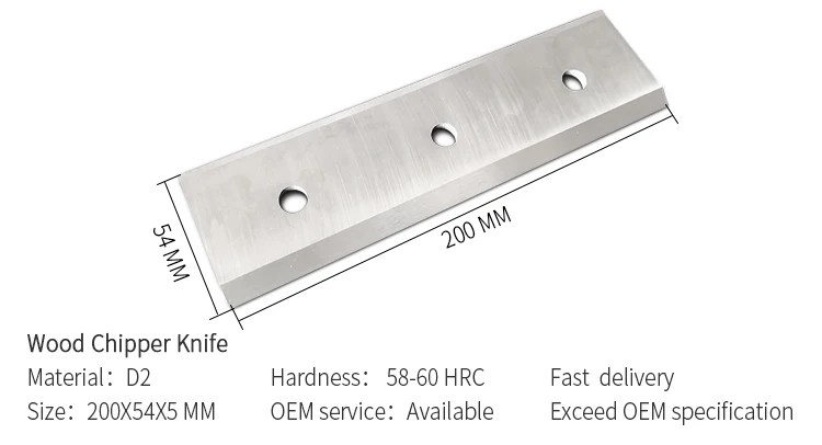 Chipper Blade For Wood Processing Industry Wood Cutting Machine Knife