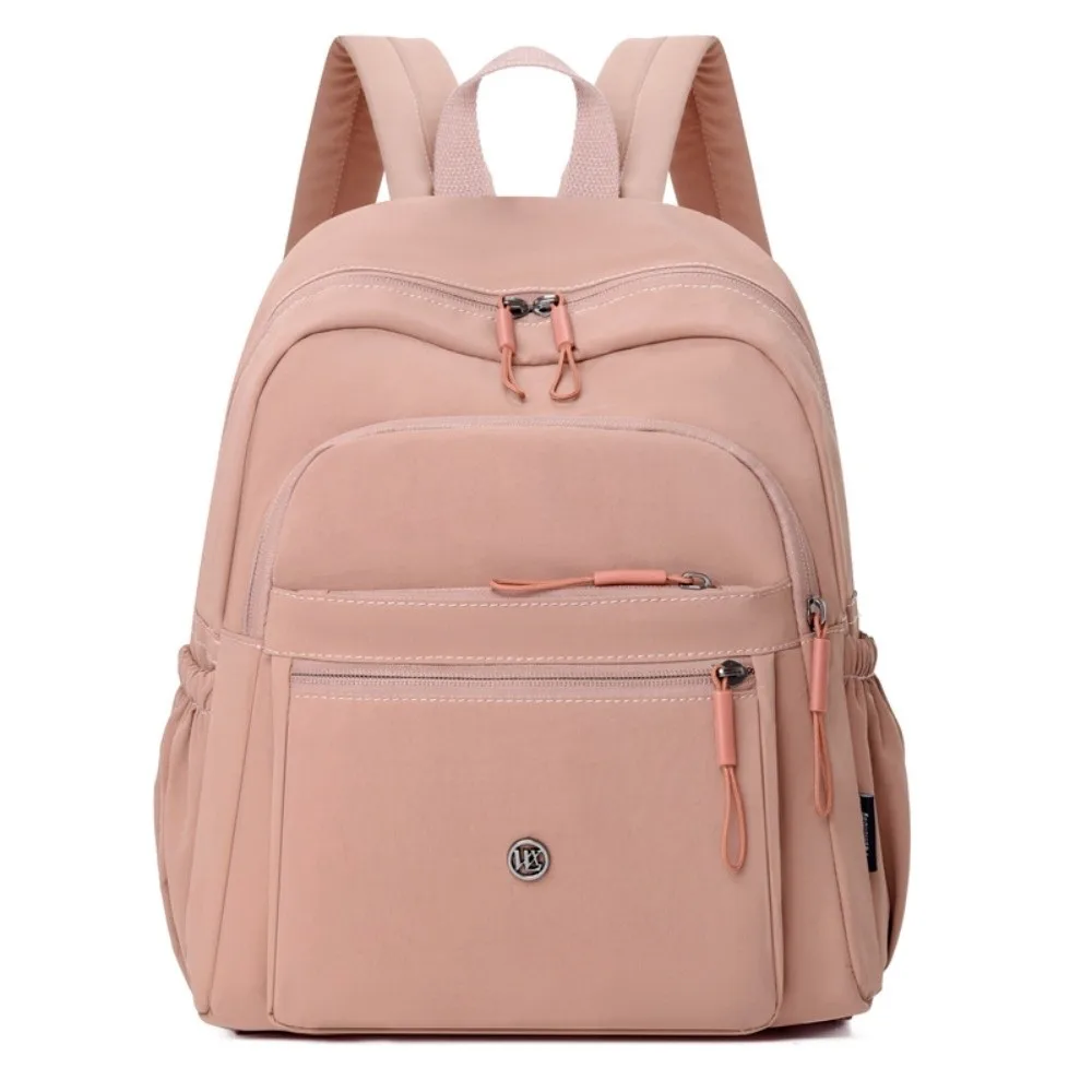 Large Capacity Oxford Cloth Backpack Anti-Splash Water Japanese Style Casual Daypack Adjustable Solid Color Women School Bag