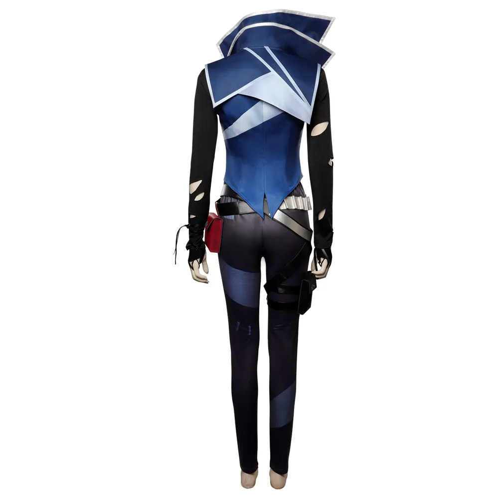 Jeu Valorant Fade Cosplay Costume pour femme, vêtements fantaisie, haut, pantalon, manteau, ensemble de tenues, carnaval d'Halloween, déguisement en plis