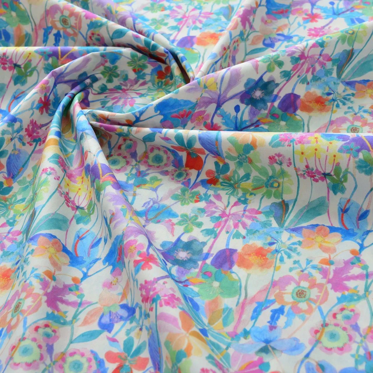 145x50cm 60s Cotton Fabric Plant Flower Printing Summer Pastoral Women's Clothing Dress Children's Phalaenopsis Sewing Cloth