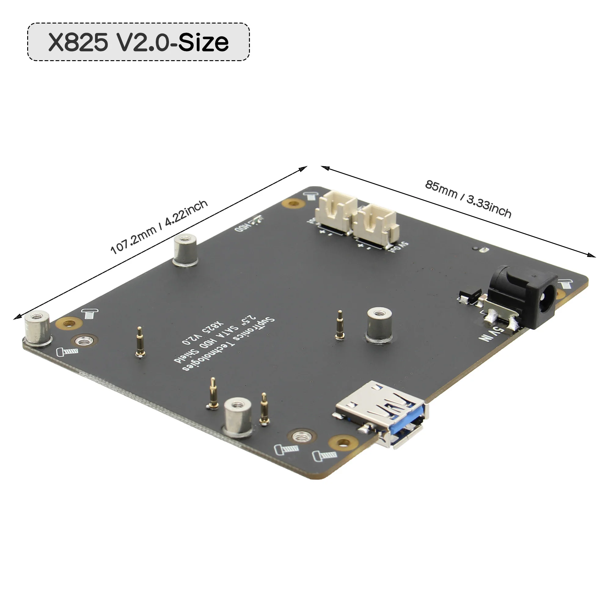Geekworm X825 V2.0 2.5 inch SATA HDD/SSD Storage Expansion Board