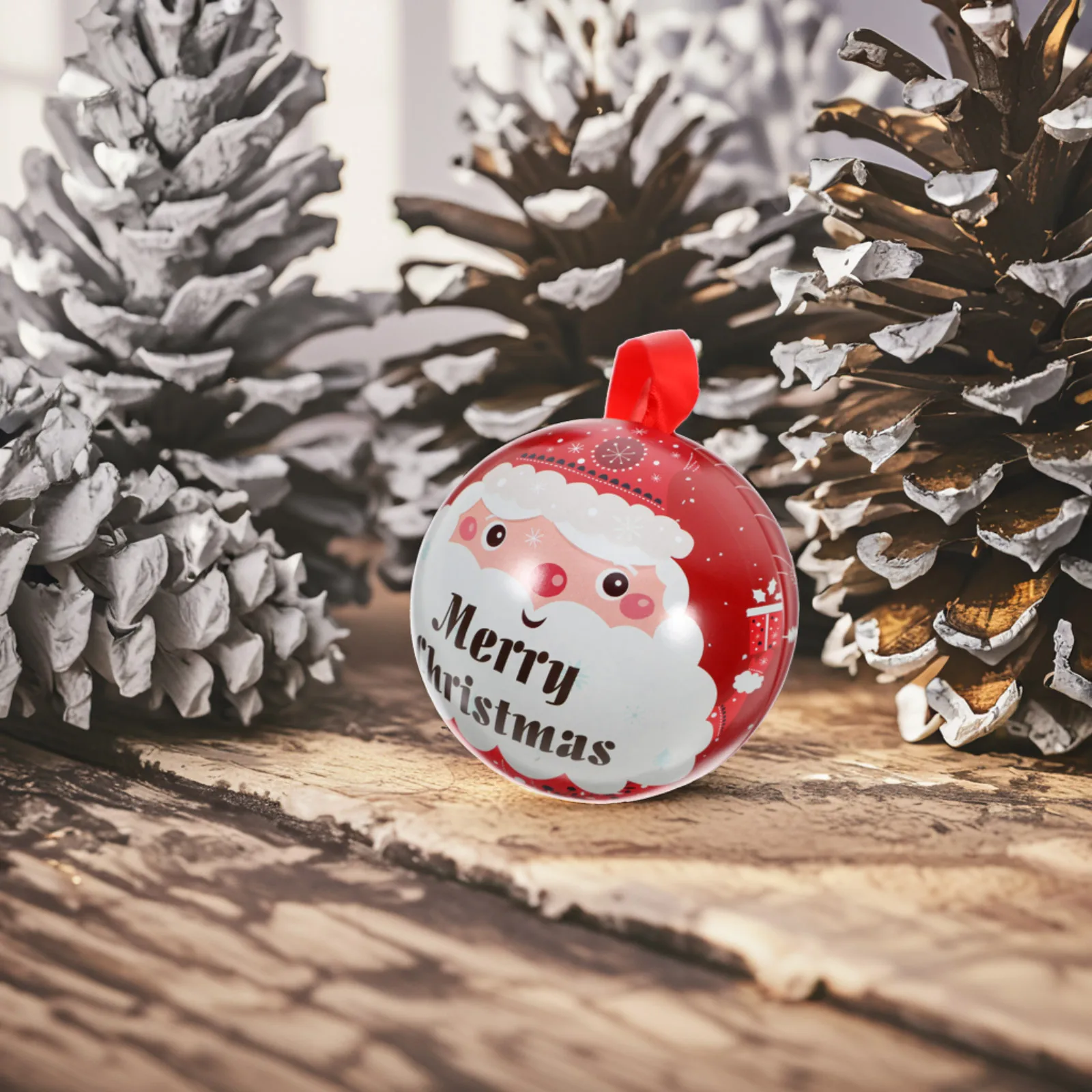 

12 Pcs Christmas Candy Tin Box Jar Decorations European Style Tinplate Balls Jars Child