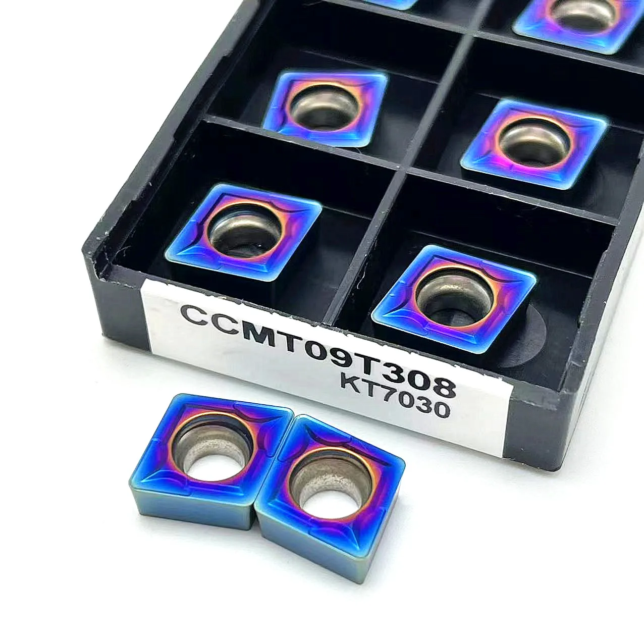 Original Nano azul ferramenta CCMT09T304 CCMT09T308 KT7030 Ferramentas de torneamento interno Carbide inserir Torno cortador Ferramenta transformando inserir