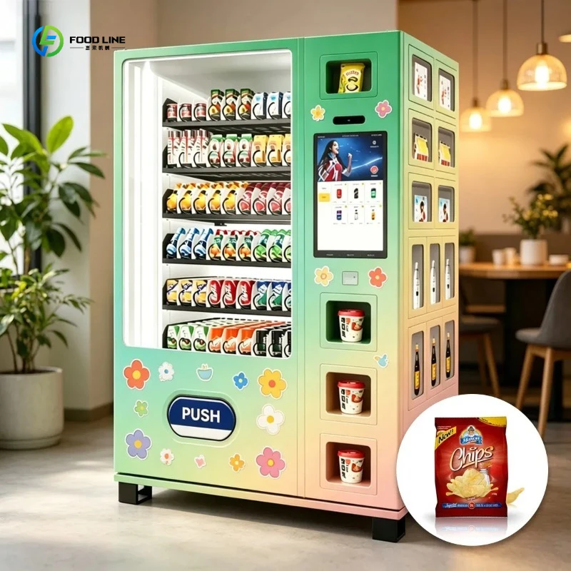 Hot Selling 24 Hours Large Capacity Snack Vending Machine Cold Drink Vending Machine FL Customized