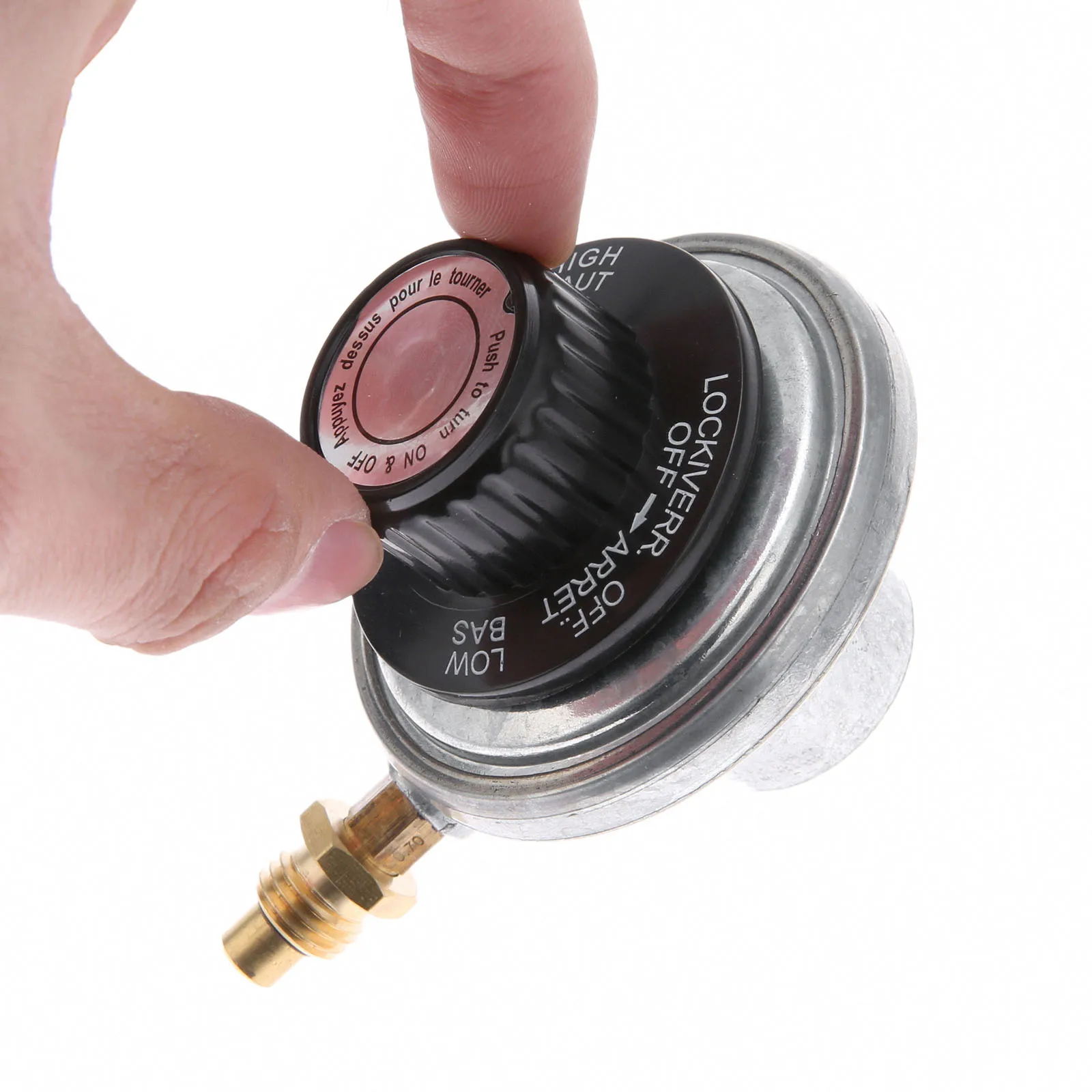 1Set M12*1.5 Adjustable Low Pressure Gas Valve standard US One Pound Propane Tank Connection With Nozzle 0.7mm 1”-20 UNEF Inlet