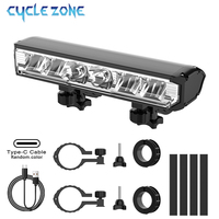 Bicycle Front Light 7 Modes Aluminum Alloy MTB Road Bike Head Light High Lightness Type-C Charging Headlight for Night Cycling