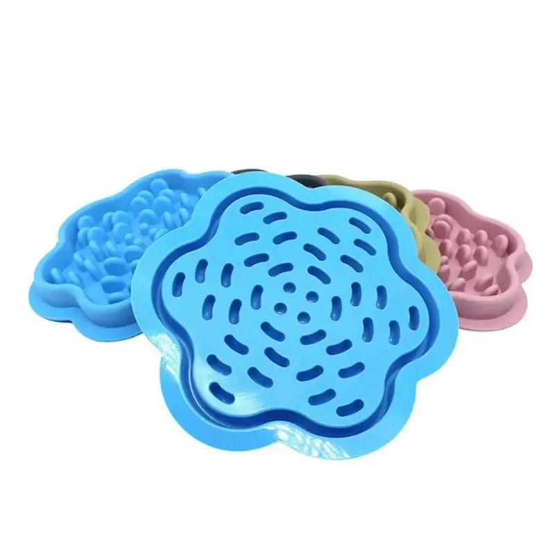 Pet Slow Down Eating Feeder Dish - Interactive Pet Food Bowl - Silicone Material - Suitable for Dogs Cat