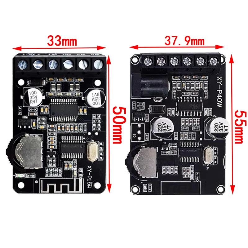 10W/15W/20W Stereo Bluetooth Power Amplifier Board 12V/24V High Power Digital Amplifier Module XY-P15W XY-P40W