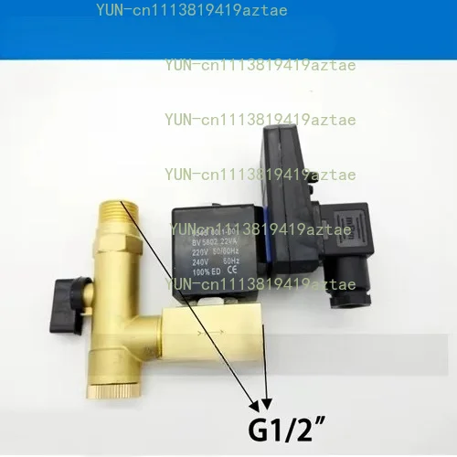 SR-G-15 4Mpa G 1/2  High Pressure Solenoid For Electronic Drain Valves Air Compressor Valve Brass Solenoid Drainer
