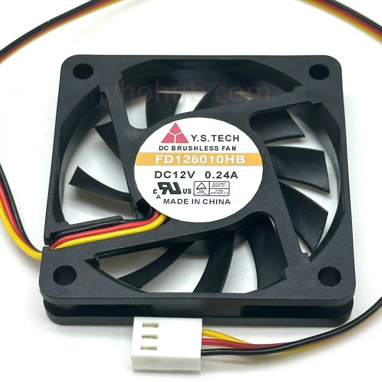 

Y.S.TECH FD126010HB DC 12V 0.24A 3-Wire 60X60X10mm Server Cooling Fan