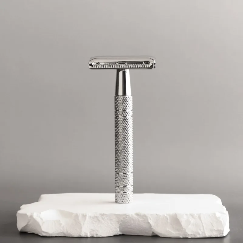 Vintage Manual Razor for Men Women, Retro Double Edge Safety Razor Shaving Tool, Classic Wet Shaver for Barber Grooming