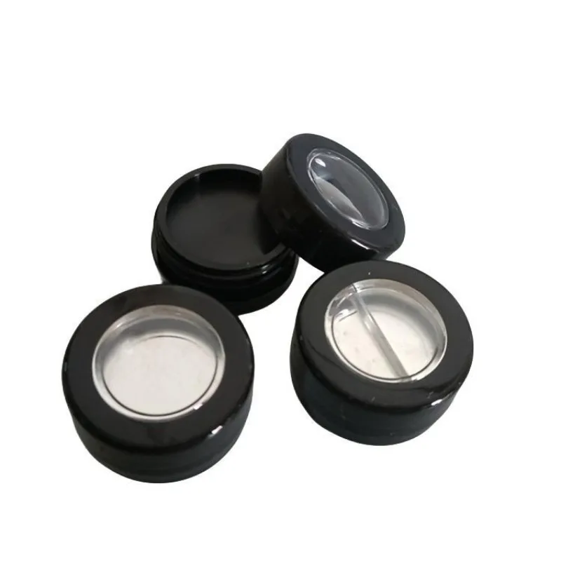 30mm Black Plastic Round Beauty Eyeshodow Powder Case,Makeup Empty Cosmetic Blusher Compact, Lipstick/Lip Balm Container/Palette