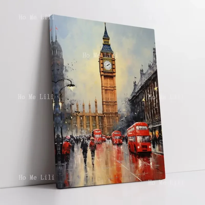 Картина маслом «Лондонский мост»: абстрактное искусство красочные цвета Великобритания Биг-Бен настенный холст постер без рамы для дома офиса комнаты