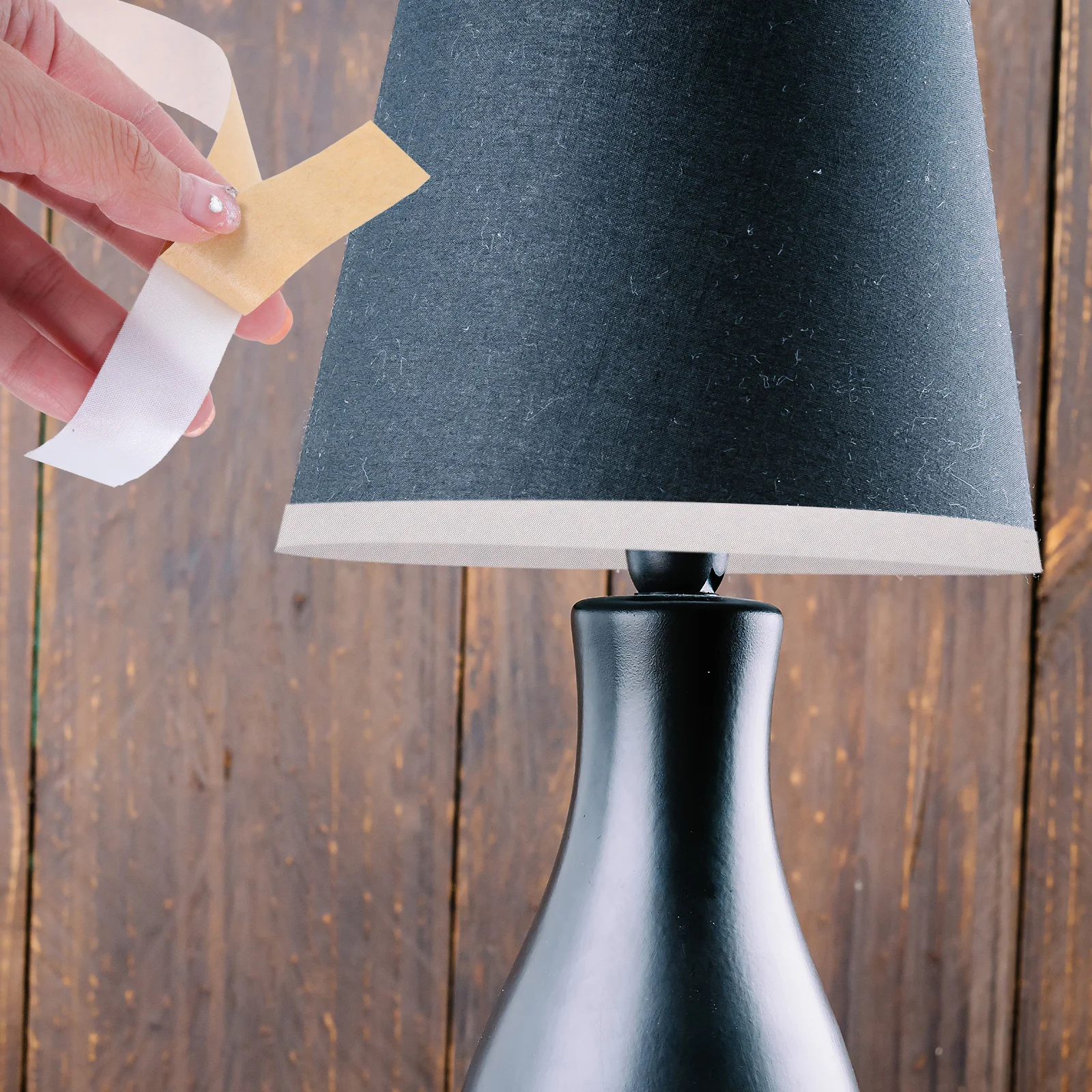 

2 Rolls Lampshade Cloth Edging Tape Vintage Fabric Strip Self Adhesive Light Shade Edge Banding Accessory Home Decoration