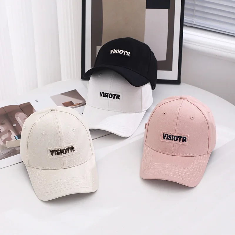 1 unisex all season fashionable pure cotton retro letter visitor baseball cap