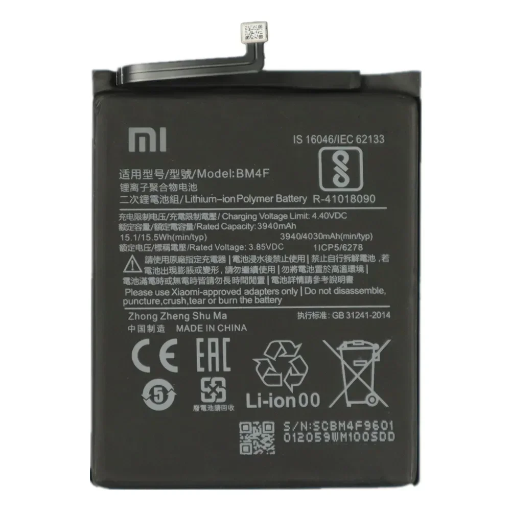 2025 Years Xiao mi 100% Original Battery BM4F For Xiaomi Mi A3 CC9 CC9e Mi 9 Lite Mi9 Lite 4030mAh Replacement Batteries Bateria