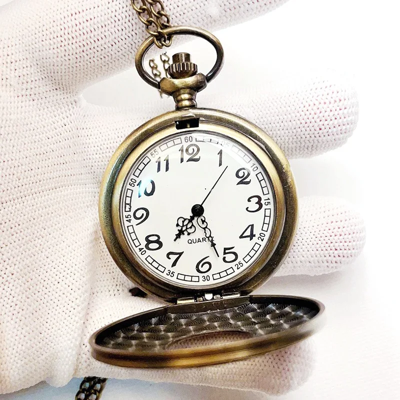 Classic Roman Numerals Style Metal Pocket Watch Fashion Pendant For Students Men And Women