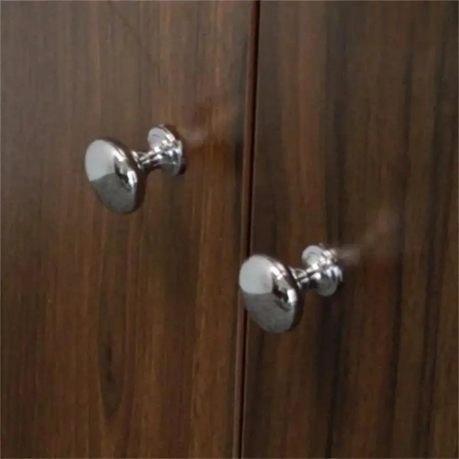1/2Pcs Chrome Metal Door Knobs Drawer Wardrobe Kitchen Cupboard Handles Silver Furniture Door Handles Interior Doors