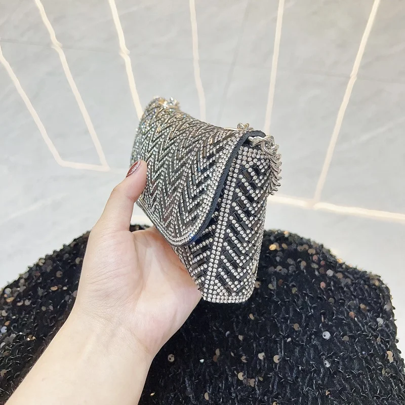 Luxo brilho bolsas femininas festa saco de embreagem moda brilhante strass saco de casamento senhora corrente bolsa de ombro pequeno saco nas axilas