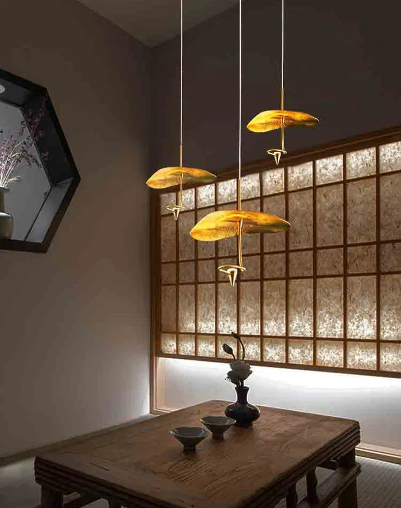 Art LED Chandeliers 20 25 30 35CM Copper