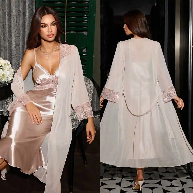 

Elegant Women’s Pajamas Appliques Robes Bridesmaid Bride Robes Wedding Long Robe Bathrobe plus size customized