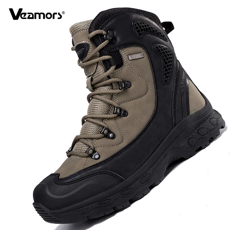 

High-Top Hiking Boots for Men Non-Slip Wear-Resistant Outdoor Trekking Sneaker Anti-slip Tactical Combat Boots Plus Size 39-47