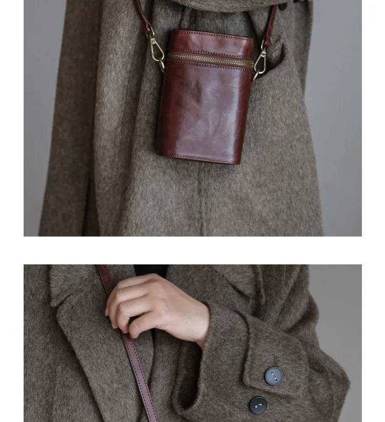 Outdoor Casual Luxus-Umhängetasche aus erstklassigem Rindsleder für Damen, niedliche Mini-Handytasche, Wochenend- und Party-Crossbody-Tasche aus echtem Leder – Detail 7