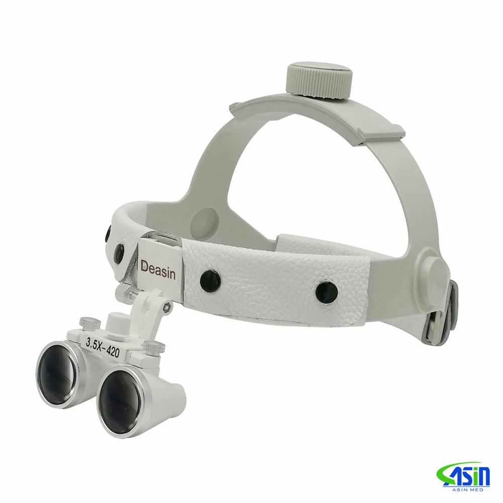 Head Wearing Den tal Loupe 3.5x Adjustable Dentist Surgical Loupes Ultralight Binocular Magnifier Pupil