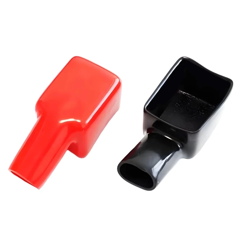 Battery Terminal Cover Pair PVC Insulating Sleeves for Battery Connection and Wiring Maintenance Work
