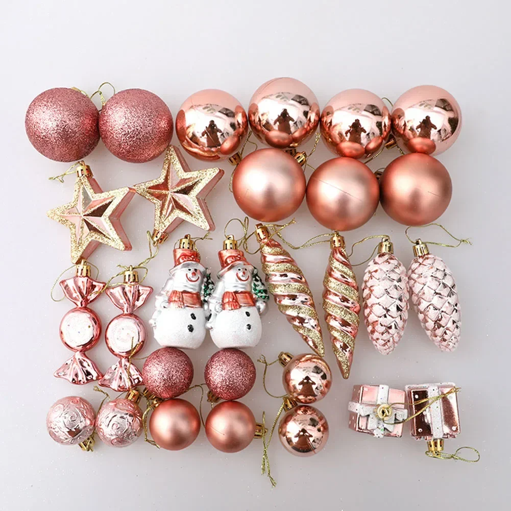 20/29PCS Christmas Ball For Tree Christmas Ornaments Tree Decorations For Holiday Wedding Party Xmas Hanging Tree Pendants
