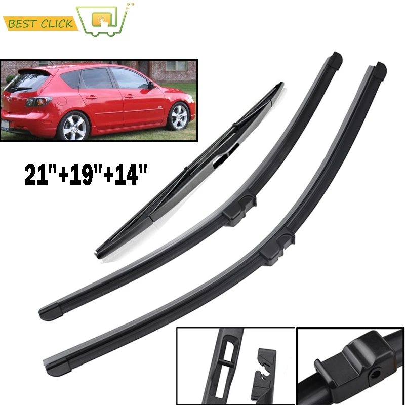 Misima Windshield Windscreen Wiper Blades For Mazda 3 BK 2004 2005 2006 2007 2008 Front Window Car Accessories 21