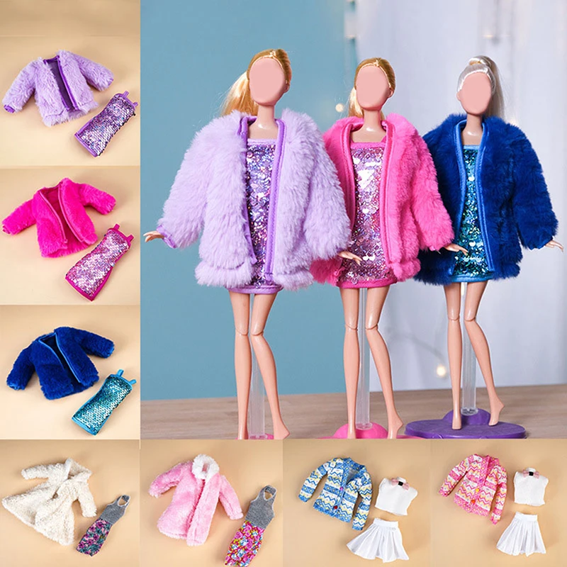 1 Set Ethnic Style Winter Coat for 30cm Doll's Clothes Suit 11.5 Inch Doll Accessories Dress Up Toys for Girls