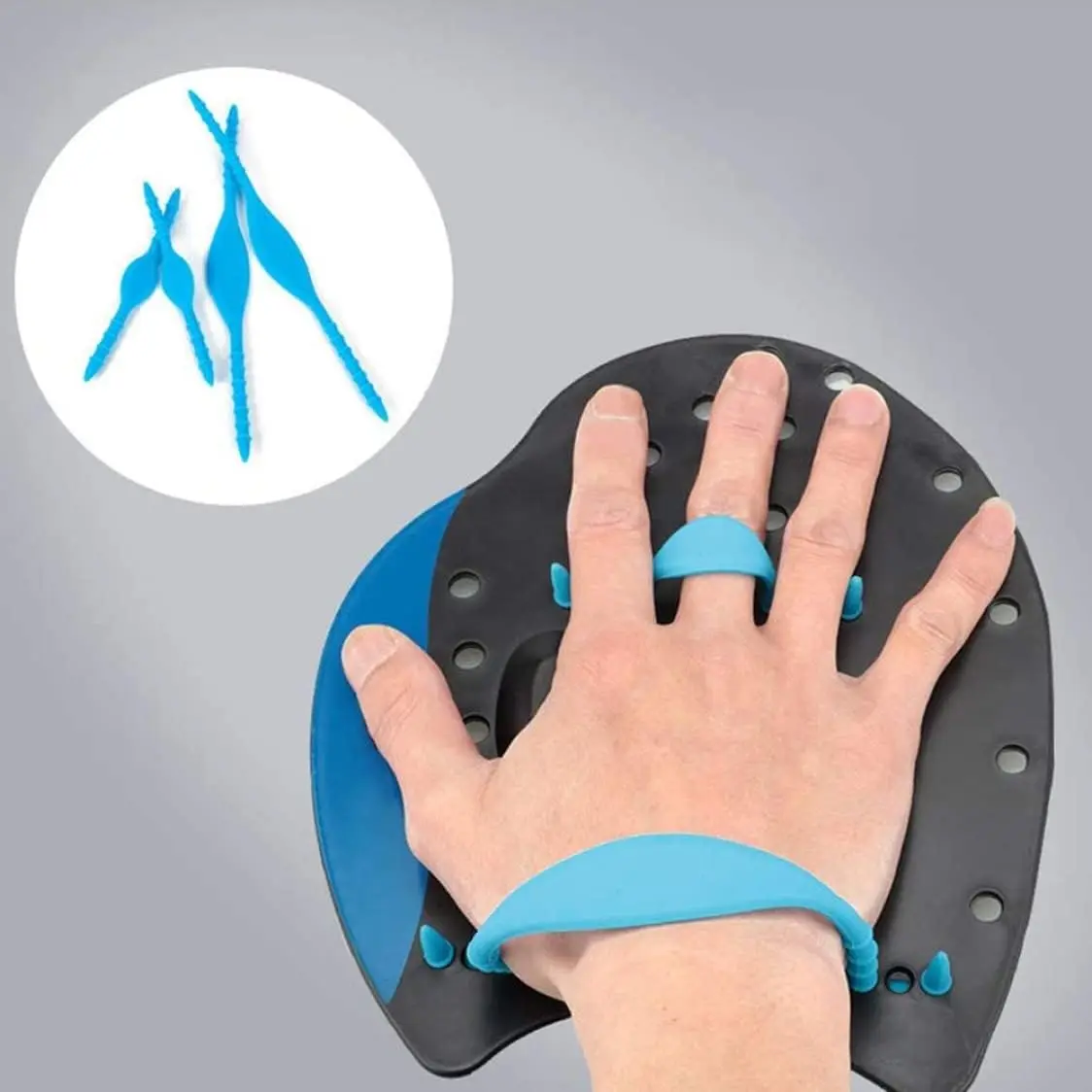 مجاذيف السباحة الاحترافية، أشرطة قابلة للتعديل، مجداف يدوي قوي للتدريب على السباحة للبالغين والمراهقين والرجال والنساء