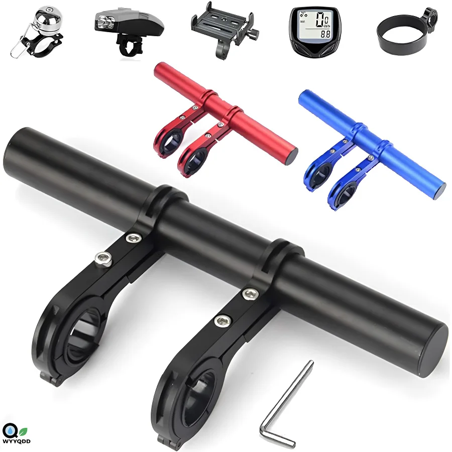 

Удлинитель руля велосипеда, универсальный алюминиевый сплав, фара, звуковой фонарик, кронштейн для крепления на горные/дорожные велосипеды и скутеры