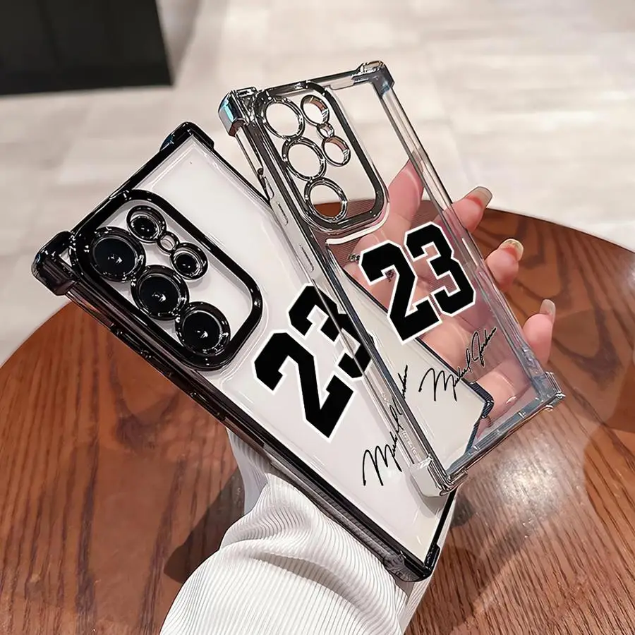 Mode Basketball Nummer Weiche Handyhülle für Samsung Galaxy S23 S25 Edge S24 S22 Ultra S21 Plus S20 FE