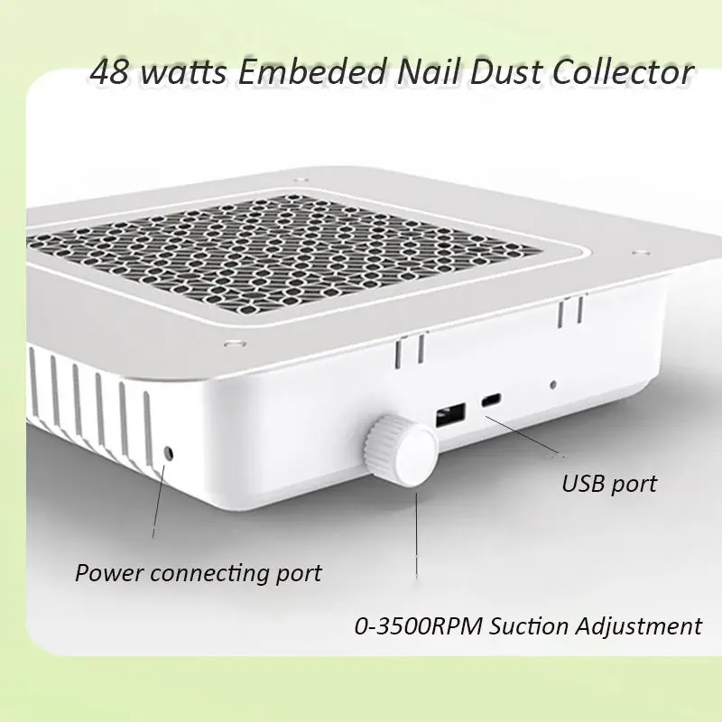 Portable High-Speed Strong Suction Desktop Vacuum Cleaner Professional Nail Cleaner for Nail Salons