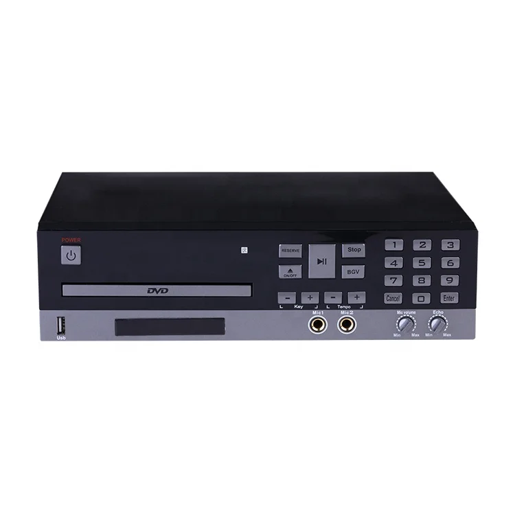 Karaoke DVD Player 7 segments LED display high speed USB 2.0 support U DISK and USB HDD DVD Player