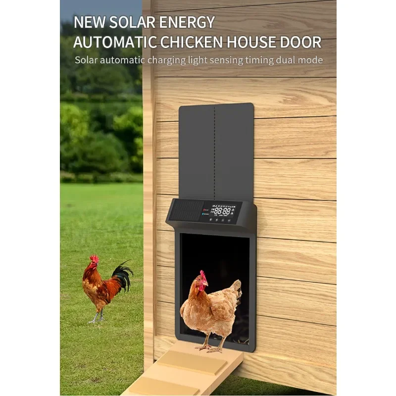 Intelligente automatische lichtgevoelige kippenhuishouddeur Tijdschakelaar Bluetooth-bediening Kip-, eend- en hondenkooifur