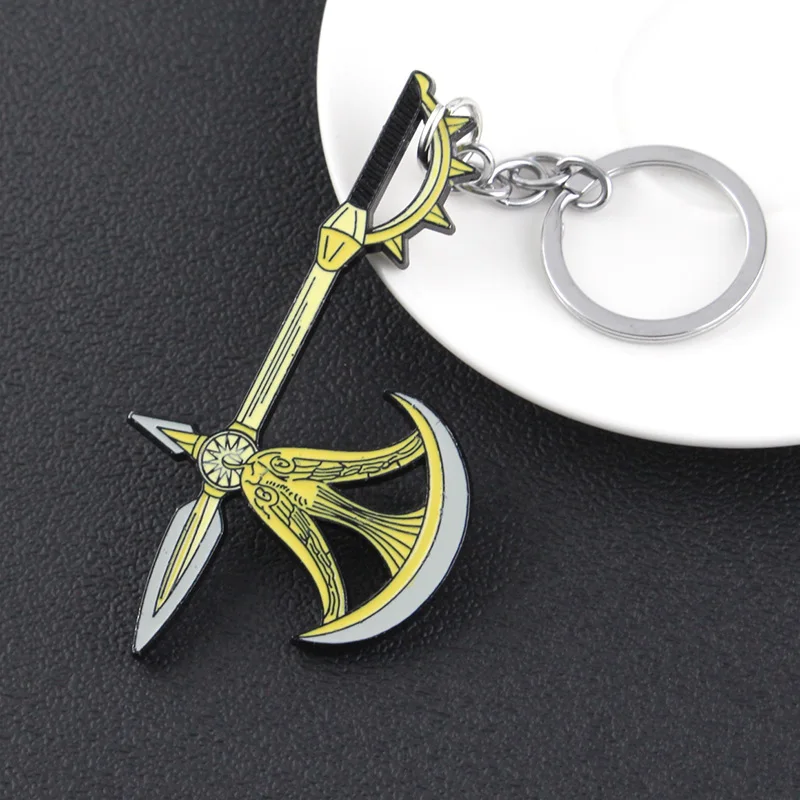 Movie Game Jewelry The Seven Deadly Sins Escanor Axe Bottle Opener Keychain Keyring For Men