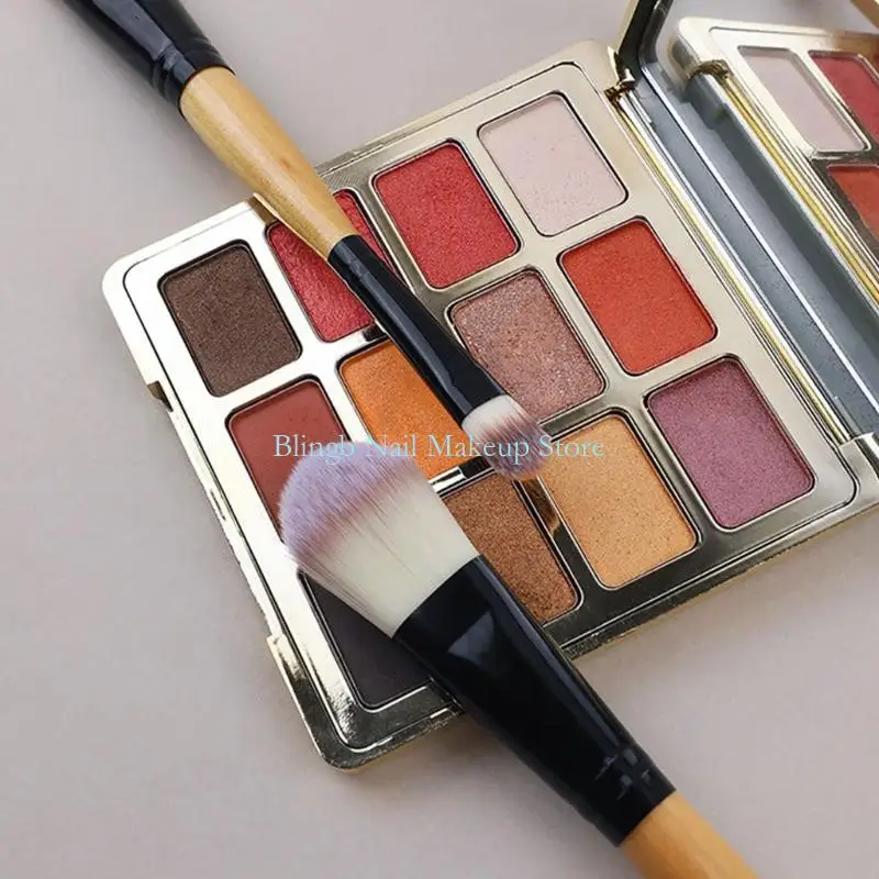 28TAプロフェッショナルメイクアップブラシセット液体基礎とコンシーラーブレンディング用の2つのダブルヘッドナイロンメイクアップツールのセット