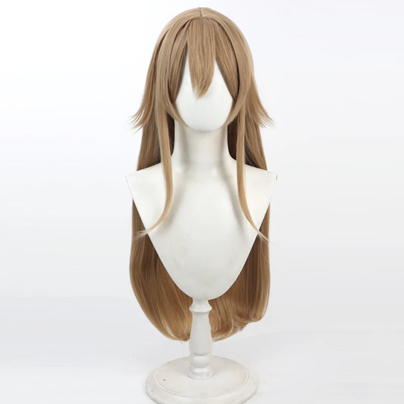 Perruque de Cosplay Anime Heaven Burns rouge Yuina Shirakawa Cos, accessoire de fête de carnaval d'halloween, cheveux synthétiques en Fiber résistante à la chaleur + bonnet de perruque